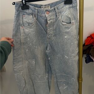 We The Free Blue and White Striped Pants